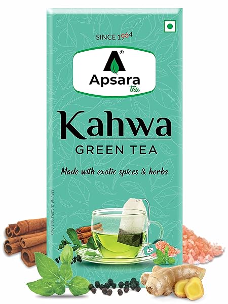 APSARA Detoxifying Kahwa Green Tea - 36 Tea Bags, Spiced Kashmiri Desi Kahwa Green Tea, Im Amazon India sale