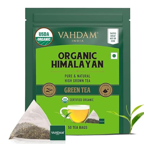VAHDAM Organic Himalayan Green Tea - 50 TB | Rich in Antioxidants | Smooth & Non-Bitter | Amazon India sale