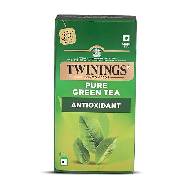 Twinings Pure Green Tea, 100 Tea Bags| Pack of 1| Perfectly Balanced & Refreshing Taste| H Amazon India sale