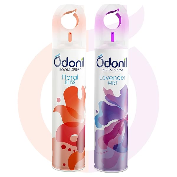 Odonil Room Air Freshener Spray - 440ml Combo (Pack of 2, 220ml each) | Floral Bliss & Lav Amazon India sale
