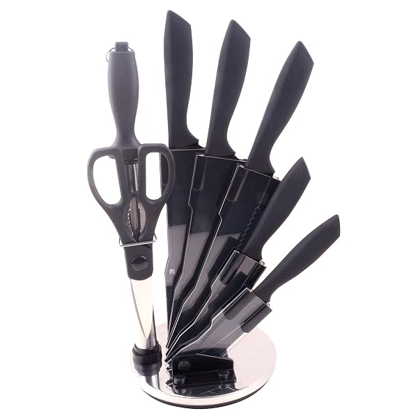 Kairos 7Pcs Kitchen Knife Set with Rotating Stand, High Carbon Stainless Steel, Profession Amazon sale