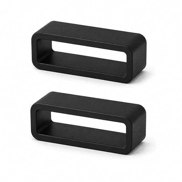 Rubber Silicone Watch Band Strap Loops/Keepers Holder Retainer Loop Replacement - (Black, Amazon sale