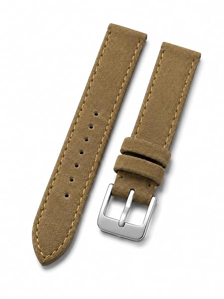 Premium Suede Leather Watch Strap for Men & Women, Soft Suede Replacement Watch Band, Comp Amazon sale