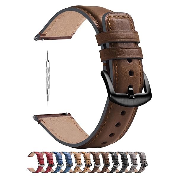 Fullmosa Quick Release Premium Leather Watch Strap Amazon sale