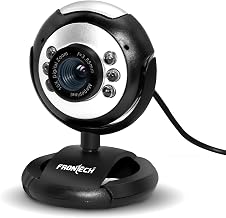 Frontech 2251 480P HD USB Webcam with Built-in Microphone, LED Light, 30 fps, Auto White B Amazon sale