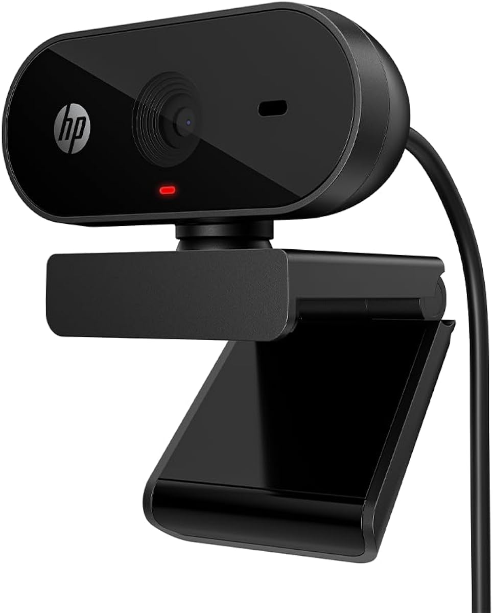 HP 320 FHD Webcam 1080 Full HD 30fps - Plug and Play Setup, Wide-Angle View for Video Call Amazon sale