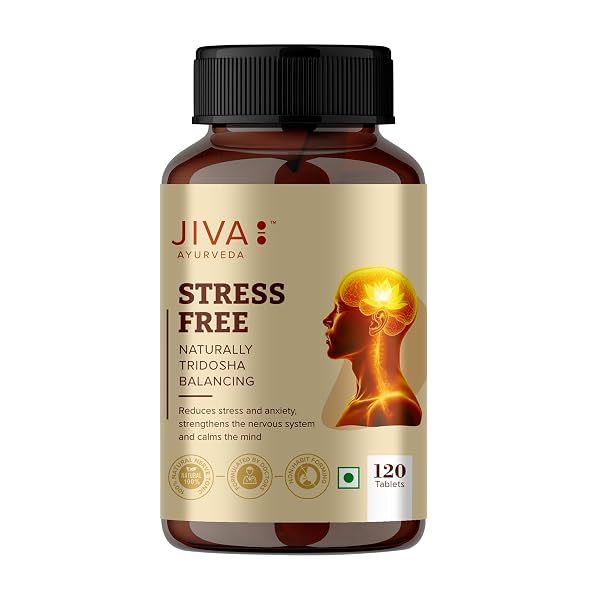 Jiva Ayurvedic Stress Free Tablets (120 Tablets) | Ashwagandha, Brahmi & Shankhpushpi | Anxi Amazon sale