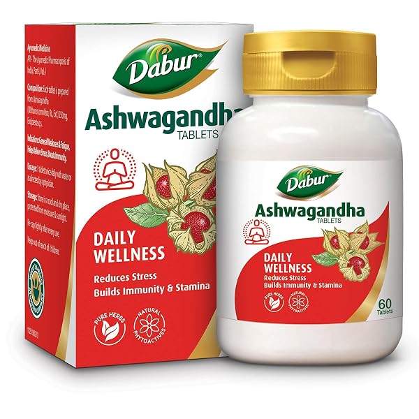 Dabur Ashwagandha Tablets - 60 tabs | General Wellness Tablets | Stress Relief | Rich in Ant Amazon sale