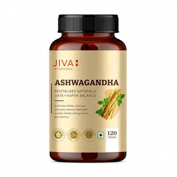 Jiva Ashwagandha Tablet - 120 Tablets | Ayurvedic Ashwagandha Supplement for Body, Boost Ene Amazon sale
