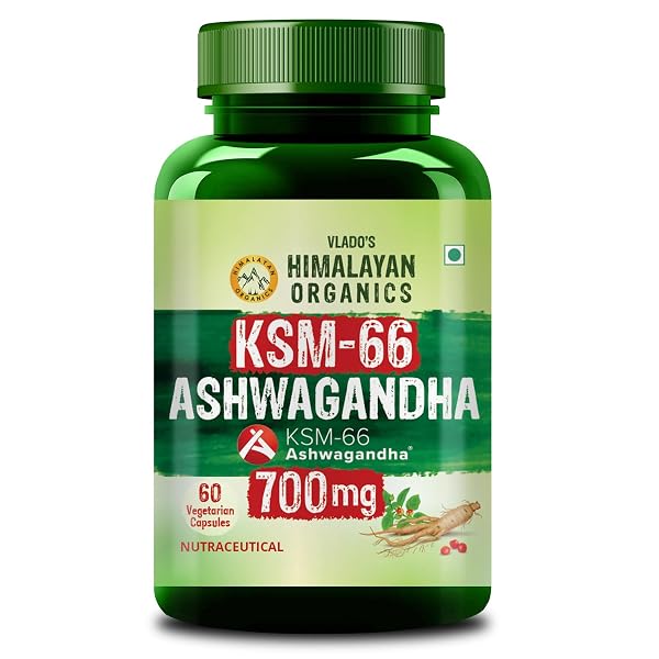 Vlado's Himalayan Organics Ashwagandha KSM66 700mg - 60 Capsules I KSM 66 Ashwagandha Capsul Amazon sale