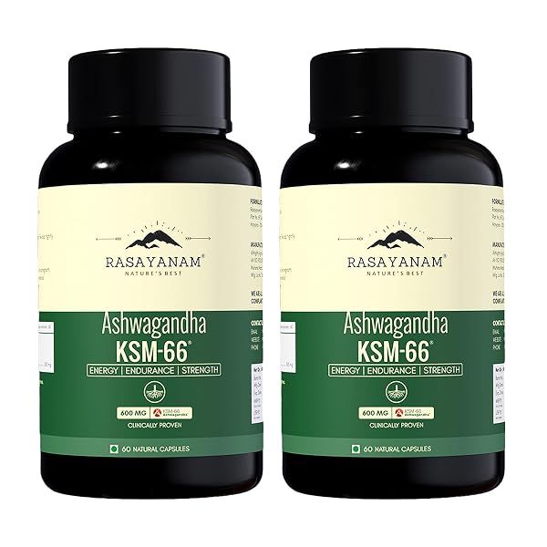 Rasayanam Ashwagandha KSM-66® | Clinically Proven 600mg Dosage | 5.1% Withanolides for Max R Amazon sale