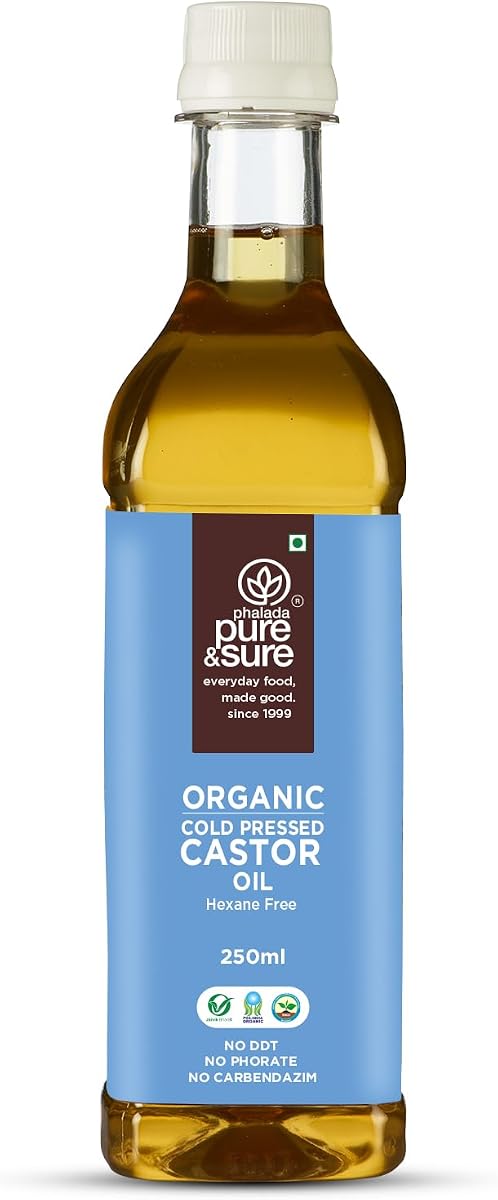 Pure & Sure Organic Cold Pressed Castor Oil 250ml| 100% Natural & Cold Pressed | For Hair Amazon sale