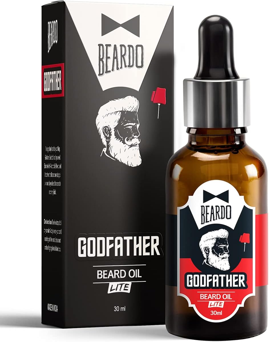 BEARDO Godfather Lite Beard and Moustache Oil, 30 ml | Non-Sticky, Light Beard Oil for Men Amazon sale