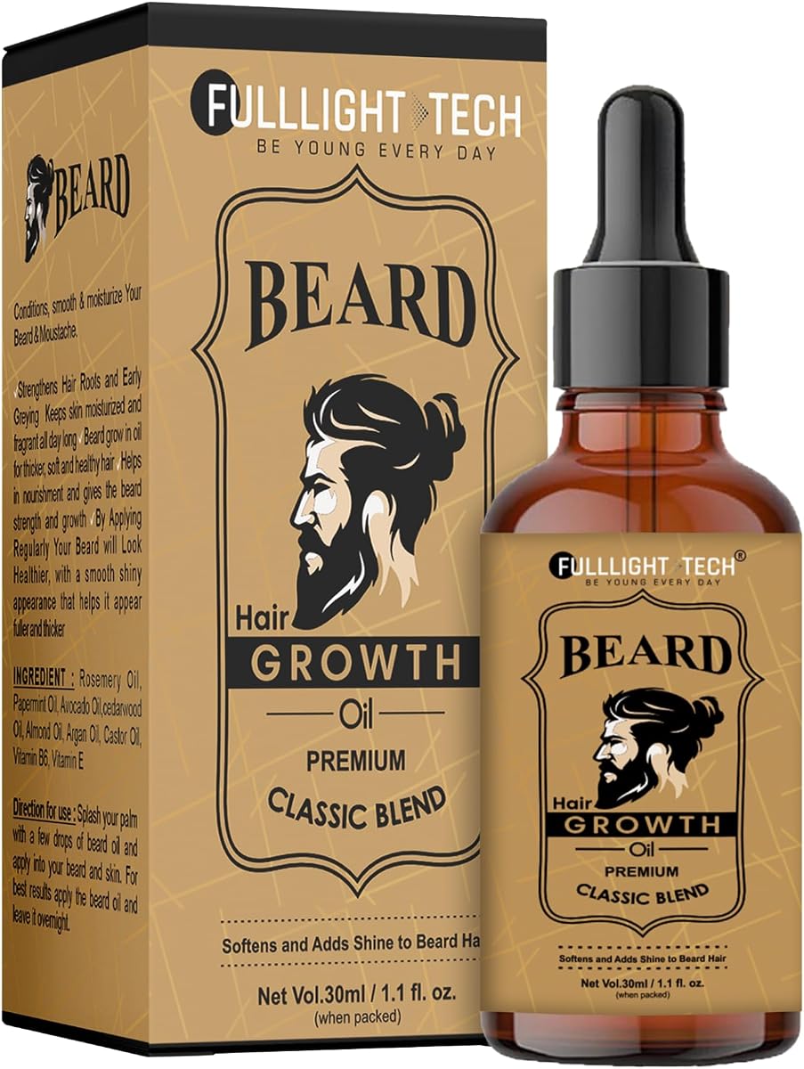 FULLLIGHT TECH Beard Growth Oil for Men-30ml | Natural & Organic Beard Care with Cedarwood Amazon sale