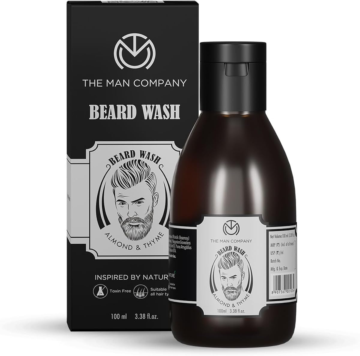 The Man Company Beard Wash for Men- 100ml | Active Cleansing with Almond & Thyme Essential Amazon sale