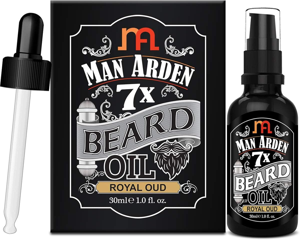 MAN ARDEN 7X Beard Oil (Royal Oud), 7 Premium Oils For Beard Growth & Nourishment - 30ml M Amazon sale