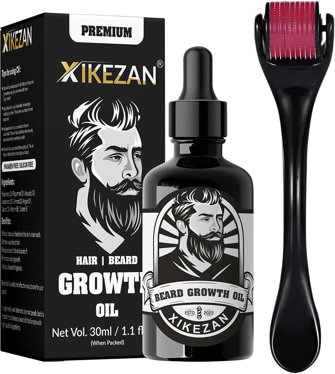 XIKEZAN Men's Beard oil for men | Beard Growth Oil -30ml | All Natural Formula for a Fulle Amazon sale