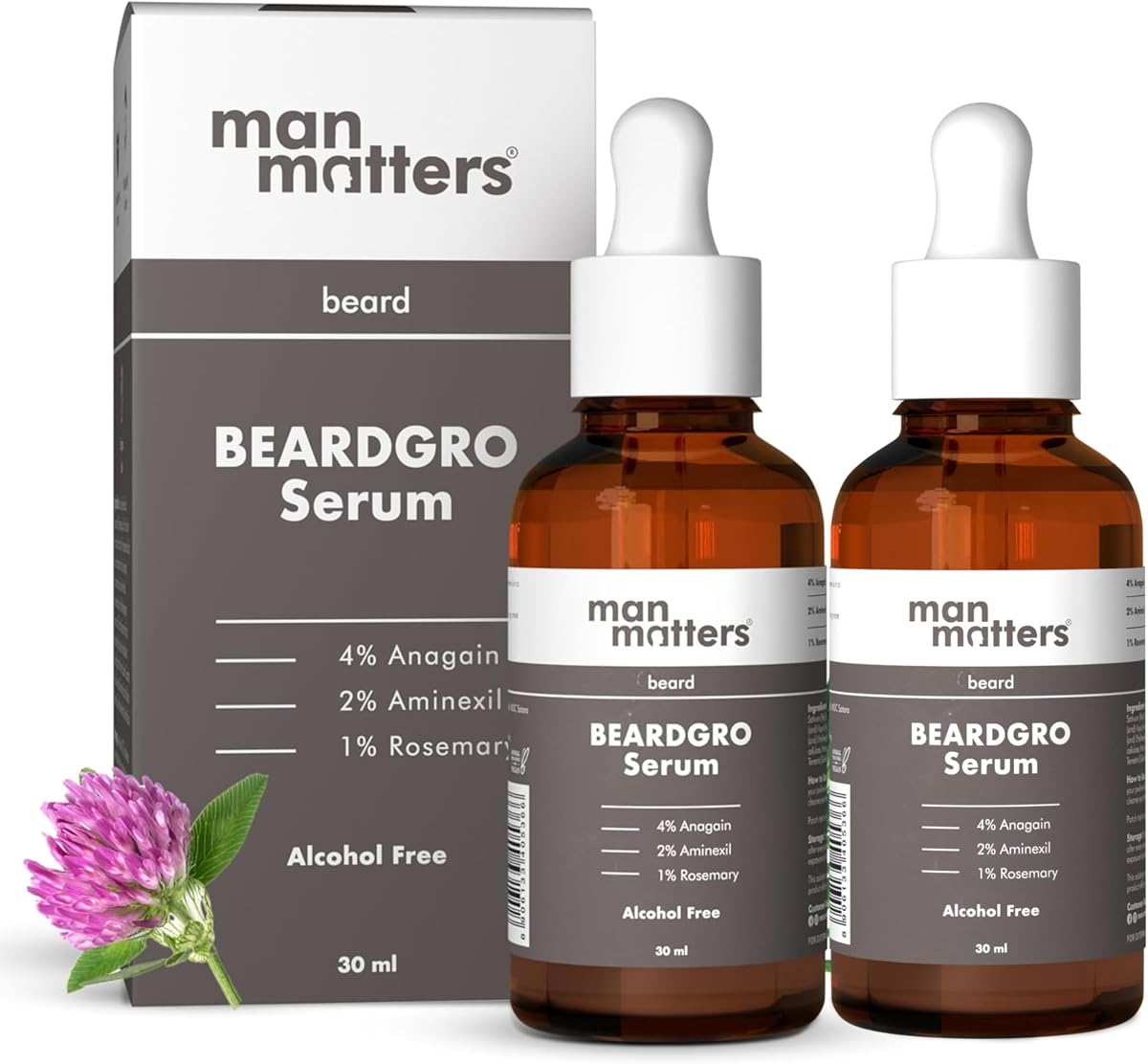 Man Matters BeardGro Beard Growth Serum for Men 30ml | 4% Anagain, 1% Rosemary, 2% Aminexi Amazon sale