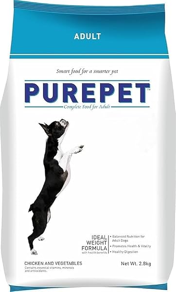 Purepet Adult Dry Dog Food 2.8kg | Chicken & Vegetable Flavour | Promotes Health & Vitalit Amazon sale