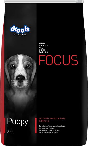 Drools Focus Puppy Super Premium Dog Food, 3kg | Chicken Flavour | Healthy Skin & Coat | B Amazon sale