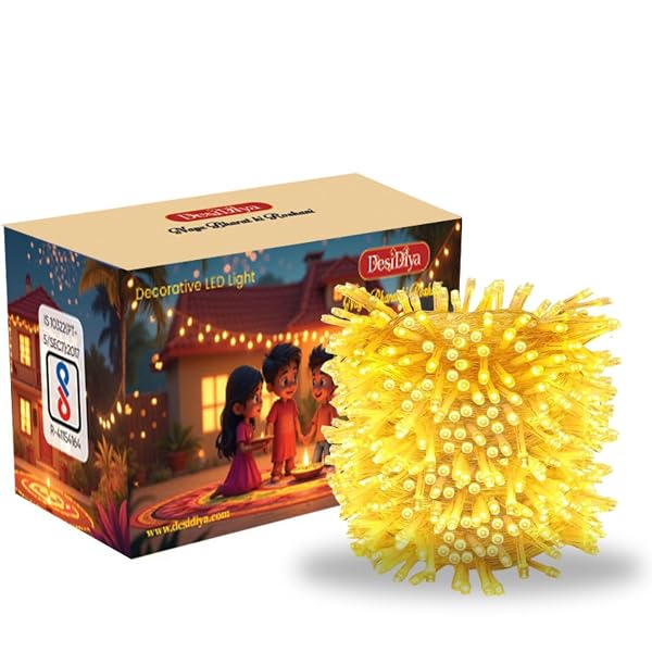 Desidiya® 30 Meter Rice Lights Warm White Diwali Lights for Decoration for Home | Led Deco Amazon sale