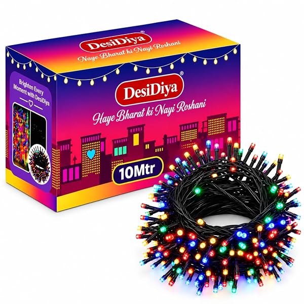 Desidiya ® Plastic 10 Meter LED Decorative String Fairy Rice Lights for Home Decoration In Amazon sale