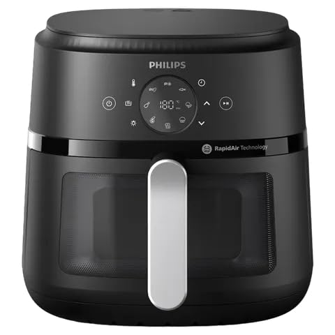 PHILIPS NA221/00 4.2L 1500 Watt Digital Air Fryer with Rapid Air Technology (Black) -NA221 Amazon India sale