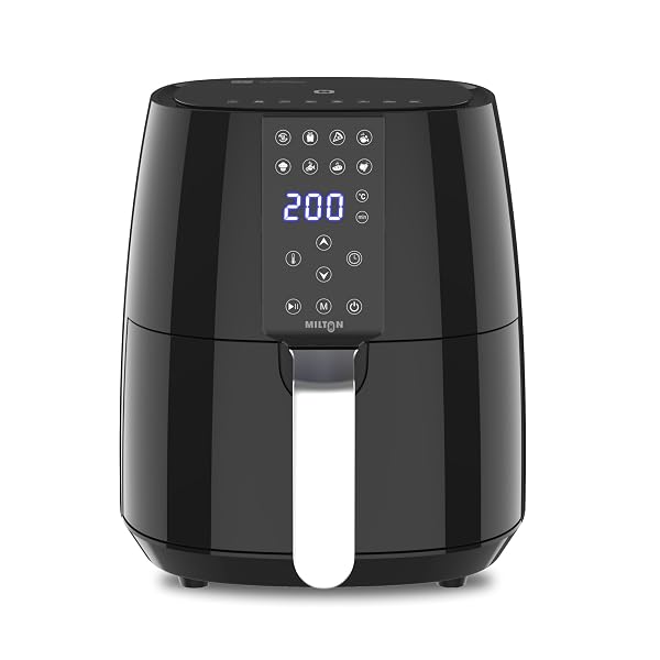 Milton Rapid Digital Air Fryer 4.2L|1450W|360° High Speed Air Circulation|Up to 90% Less O Amazon India sale