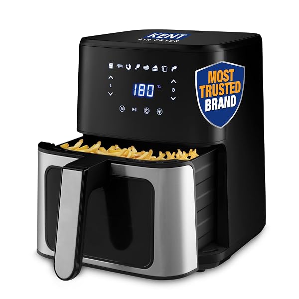 KENT Digital Air Fryer 5L | 1400W | Bake, Grill & Roast | Up to 80% Less Oil Usage | 8 Pre Amazon India sale