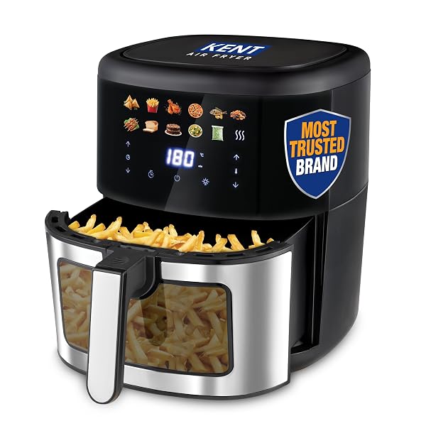 KENT Digital Air Fryer 7L | 1500W | Bake, Grill & Roast | Up to 80% Less Oil Usage | 12 Pr Amazon India sale