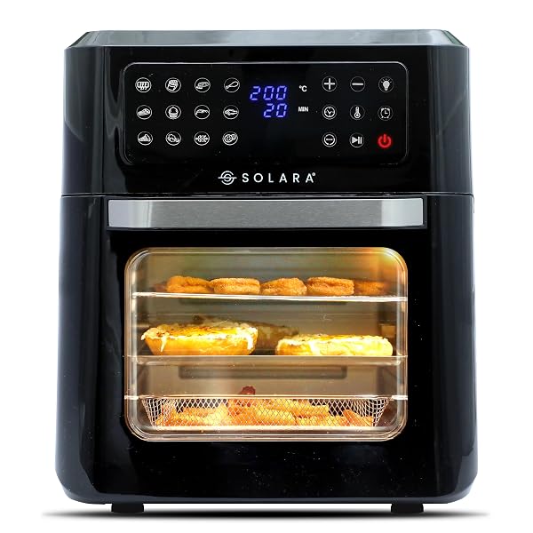 SOLARA 12L Air Fryer Oven for Home Kitchen, 1800W OTG Air Fryer Oven 12 Litre with 12 Pres Amazon India sale