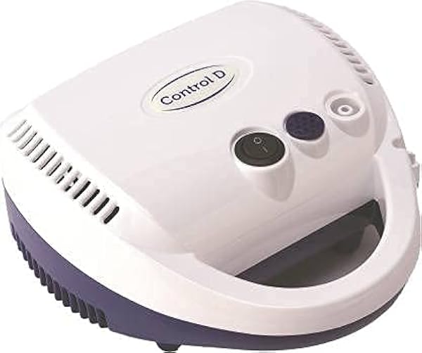 Control D White and Blue PRO Nebulizer with Mouth Piece, Child and Adult Masks (1 YEAR WAR Amazon sale