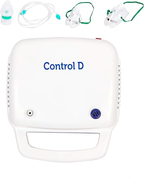Control D Compressor Complete Kit with Child and Adult Masks Blue & White Nebulizer Amazon sale