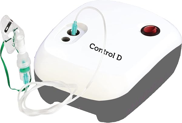 Control D Respiratory Nebulizer with Complete Kit for Kids & Adults Mask Kit (White, Grey) Amazon sale