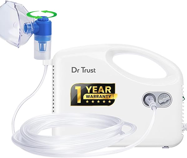 Dr Trust USA Compressor Nebulizer Machine Complete Kit for Adults and Kids with Mask (Whit Amazon sale