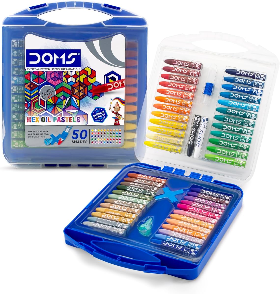 Doms 50 Shades Oil Pastel With Case|Smooth Color Intermixing For Better Effect|Bright&Inte Amazon sale