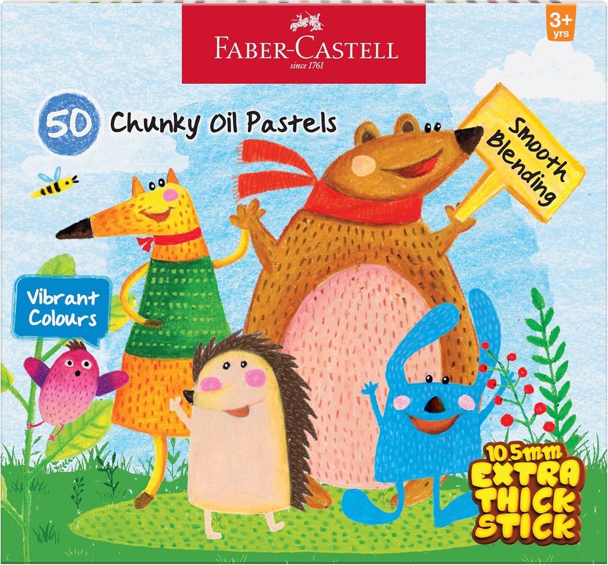 Faber-Castell Oil Pastels 10.5mm Extra Thick – Pack of 50 Vibrant Colours | Smooth, Blenda Amazon sale
