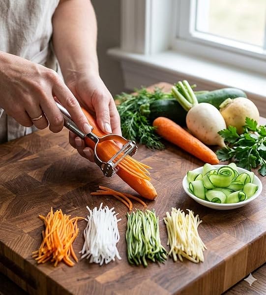 Stainless Steel Vegetable Peeler with Julienne Cutter, 2-in-1 Multipurpose Tool, Anti-Slip Amazon sale