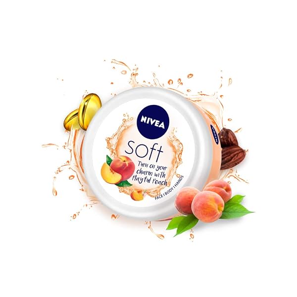 NIVEA Soft Light Moisturizer 200ml | Playful Peach | For Face, Hand & Body, Instant Hydrat Amazon sale