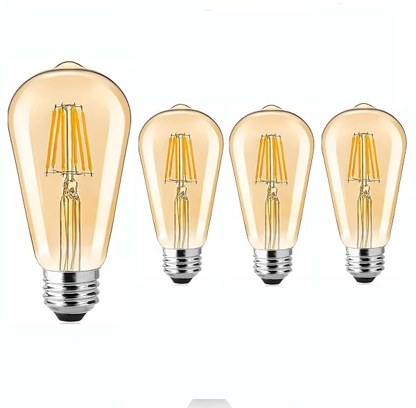 Gesto 4W E27 E26 Base Edison Bulb | Antique Filament Light | 15000 Hours | Hanging LED War Amazon sale