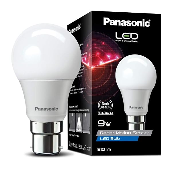 Panasonic 9 Watt Motion Sensor Led B22D Bulb for Home with 3 Mtr Radius Sensor Area, Auto Amazon sale