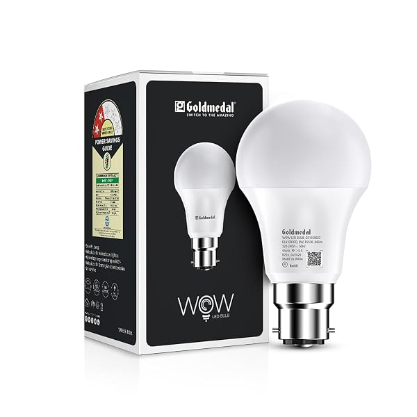 Goldmedal WOW 9W B22 Base LED Bulb For Home & Office | 230 Degree Light Coverage | 4kV Sur Amazon sale