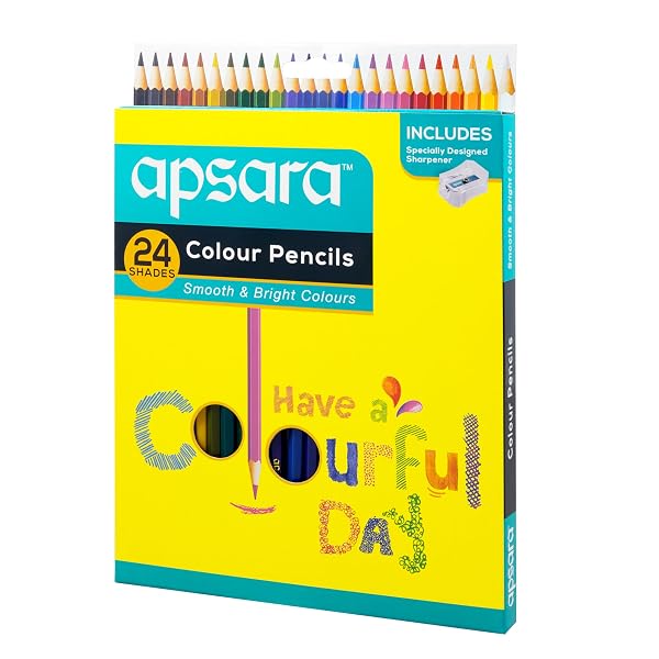 Apsara Colour Pencils | Brilliant Colours | Hex Shape | Easy Grip | Superior Lead Quality Amazon sale