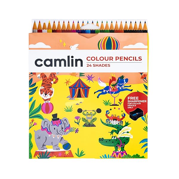 Camlin Kokuyo 4192567 24-Shade Full Size Colour Pencil Set (Assorted) Amazon sale