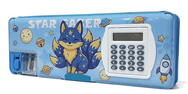 YBN Multipurpose Magnetic Pencil Box with Calculator & Dual Sharpener for Girls & Boys for Amazon sale
