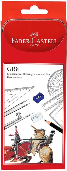 Faber-Castell Geometry Box for Students | Compass Box with Scale, Protractor, Divider, Sha Amazon sale