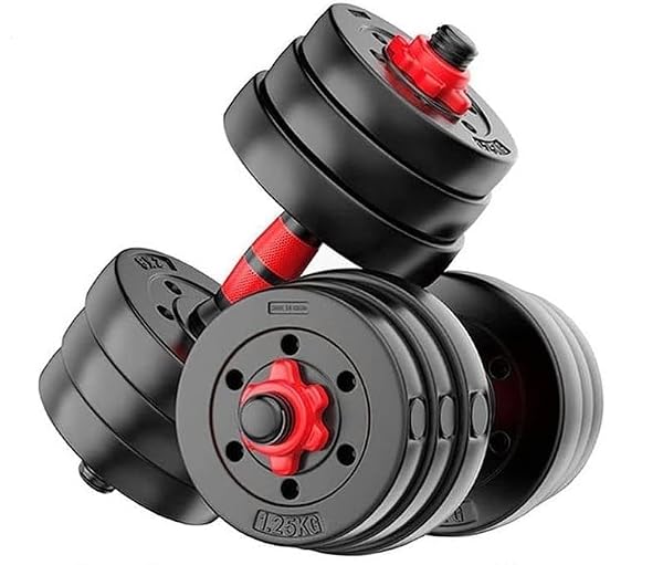 FitBox Sports Intruder 20 Kg Adjustable PVC Dumbbells Weights With Dumbbells Rods For Home Amazon sale