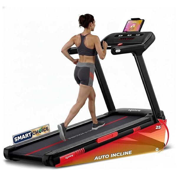 Lifelong 6HP Motorized Treadmill| 25 Levels Auto Incline | LED Display| Foldable | Max Spe Amazon sale