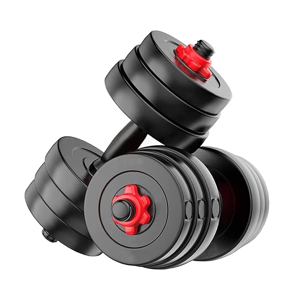 KORE FITNESS PVC Dumbbells Kit, 20 KG, Black, Home Gym Equipment Amazon sale