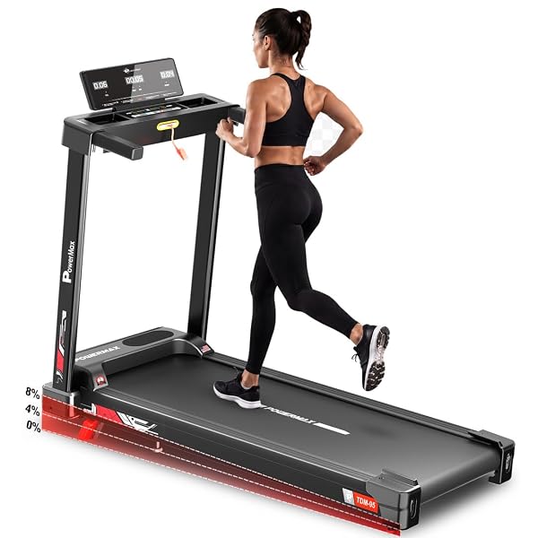 PowerMax Fitness TDM-95 4HP BLDC Motorized Treadmill for Home Use | 1.0-10 km/h Speed | 2- Amazon sale
